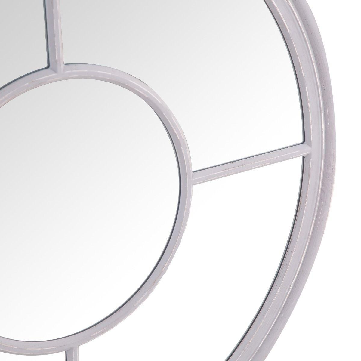 Round Grey Window Mirror 100x100cm – image 4