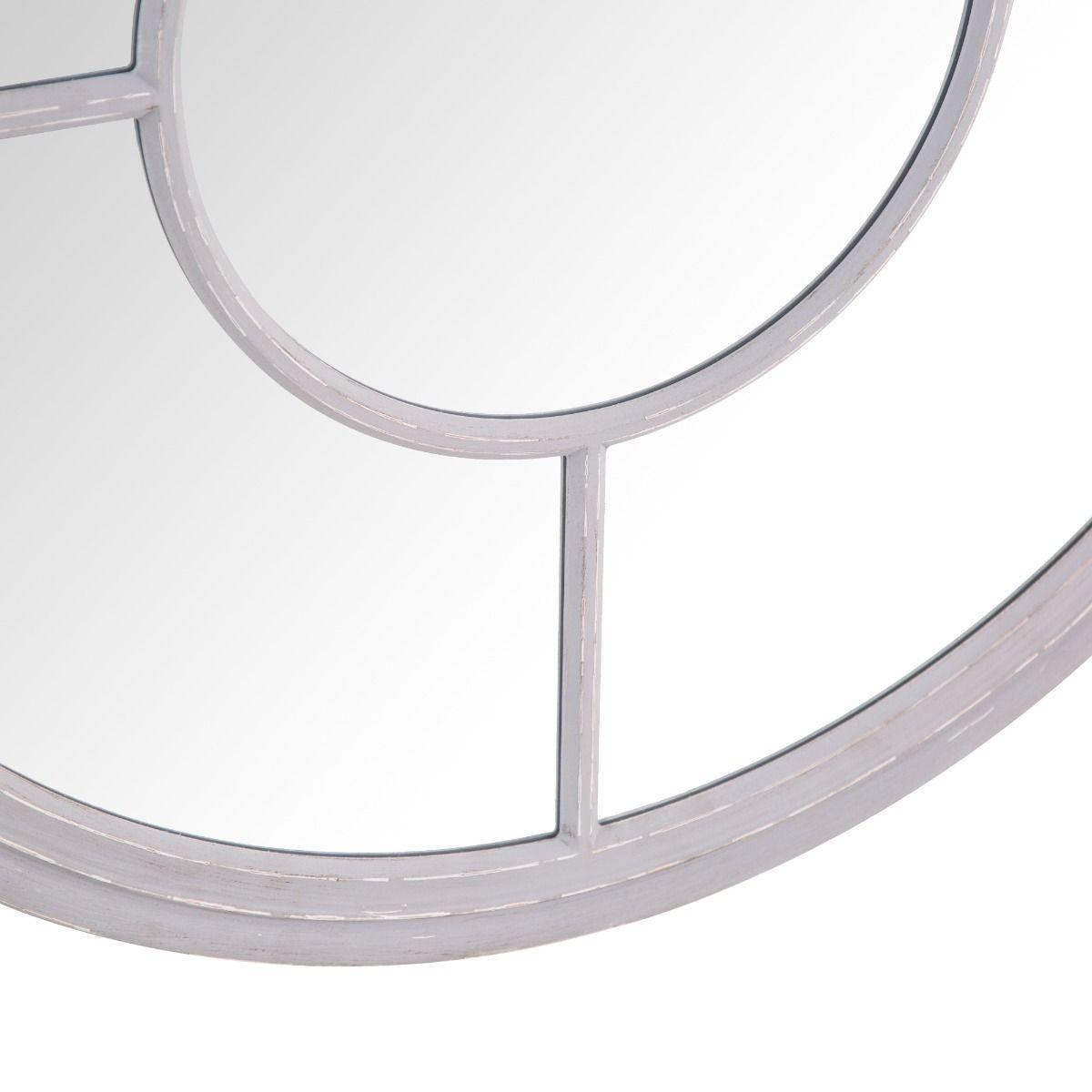Round Grey Window Mirror 100x100cm – image 5