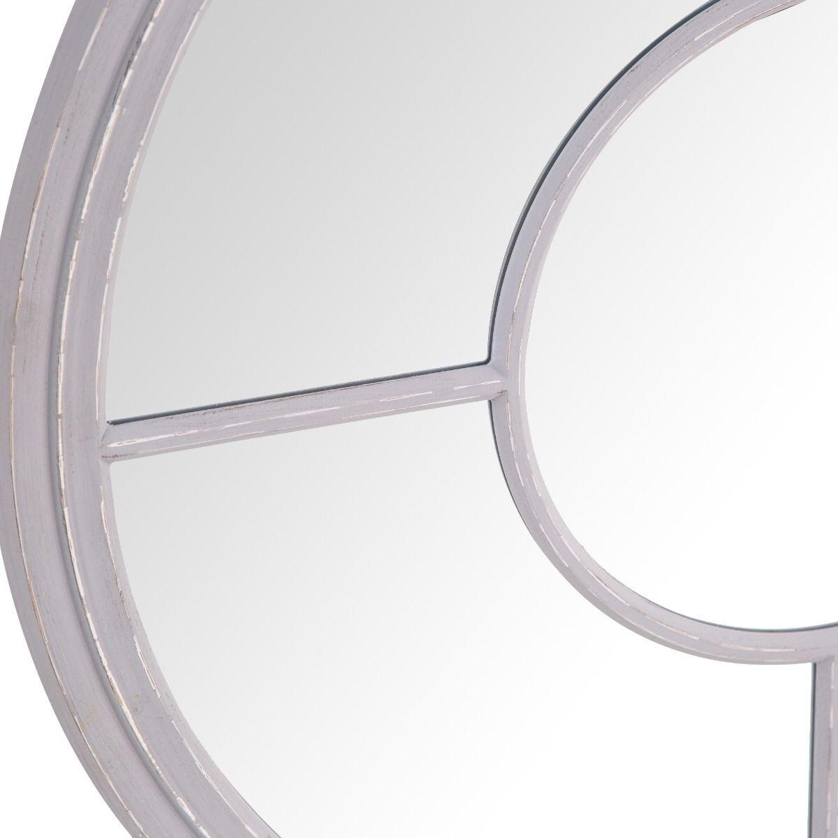 Round Grey Window Mirror 100x100cm – image 6