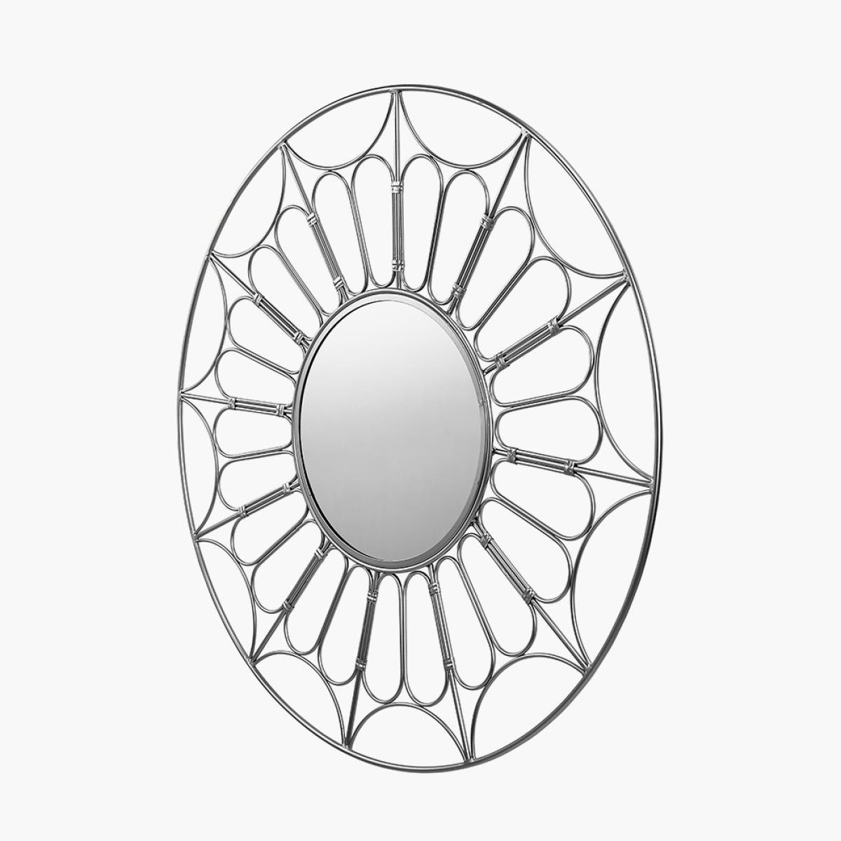 Silver Frame Round Wall Mirror – image 3