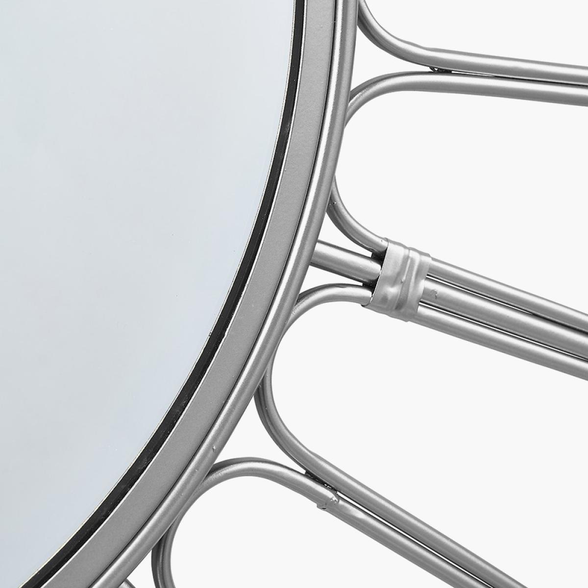Silver Frame Round Wall Mirror – image 4