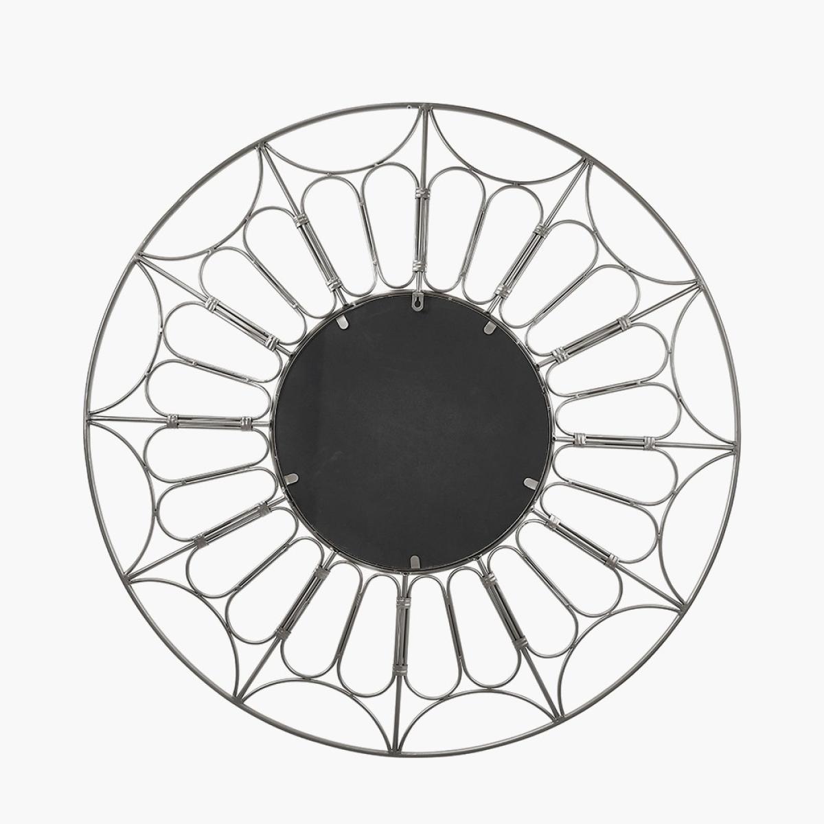 Silver Frame Round Wall Mirror – image 6
