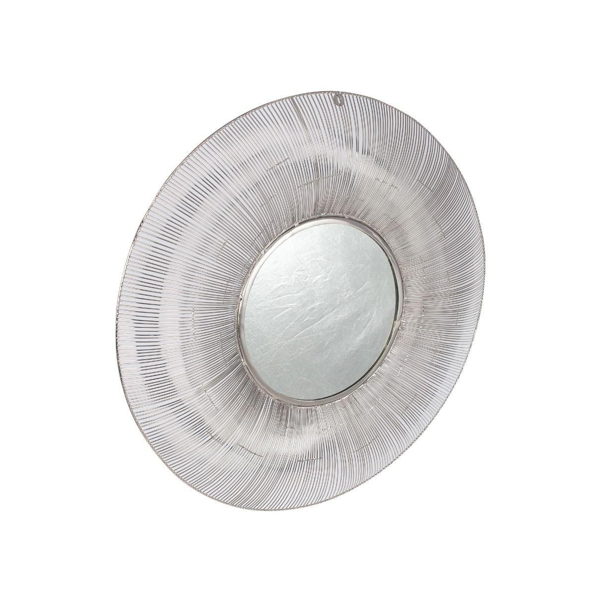 Round Wire Silver Wall Mirror – image 2