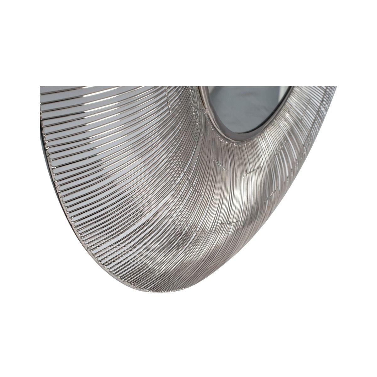 Round Wire Silver Wall Mirror – image 3