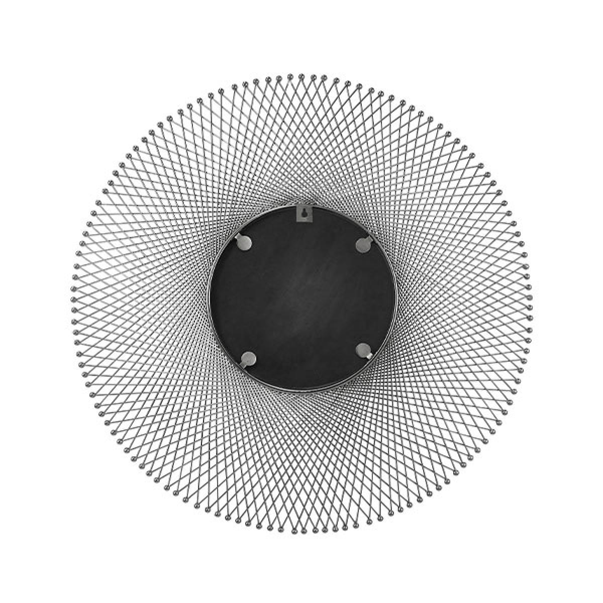 Silver Metal Circular Wall Mirror – image 3