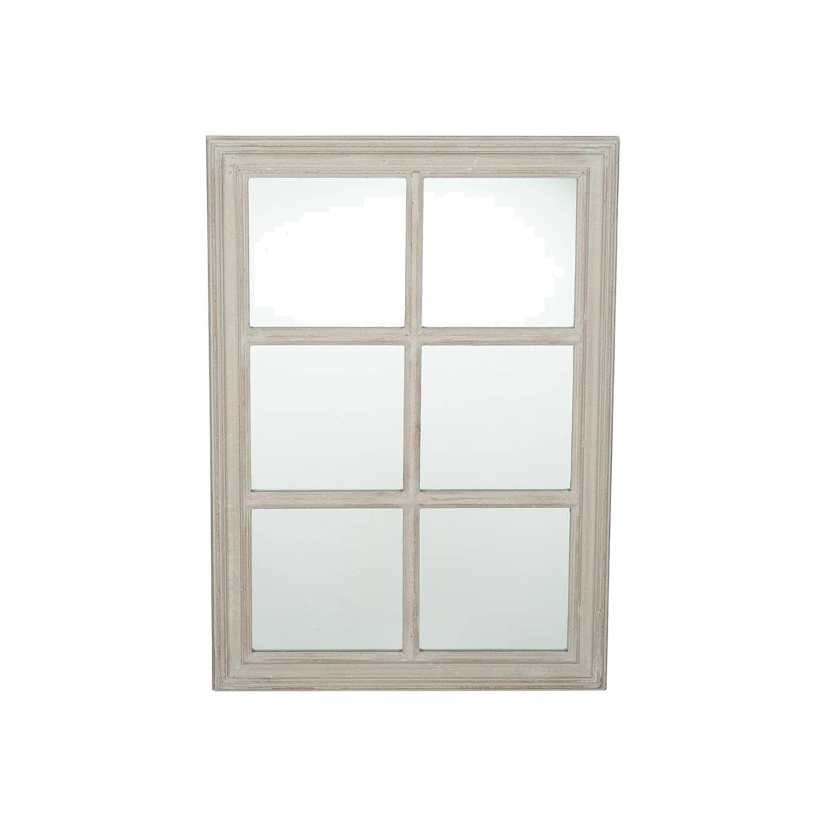 Oblong Wall Mirror Grey Wood