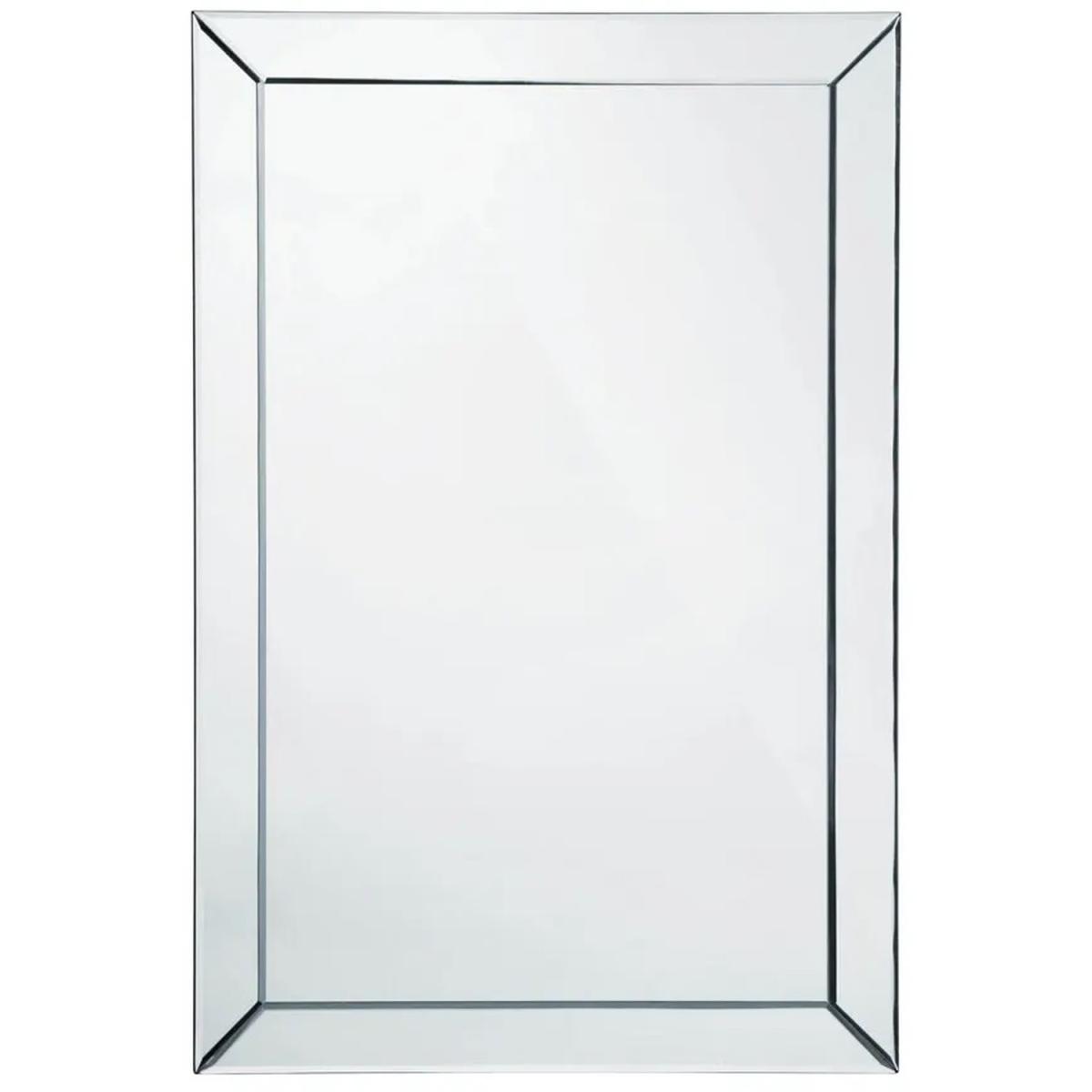 Premier Housewares Rectangular Bevelled Edge Mirror - Brown – image 3