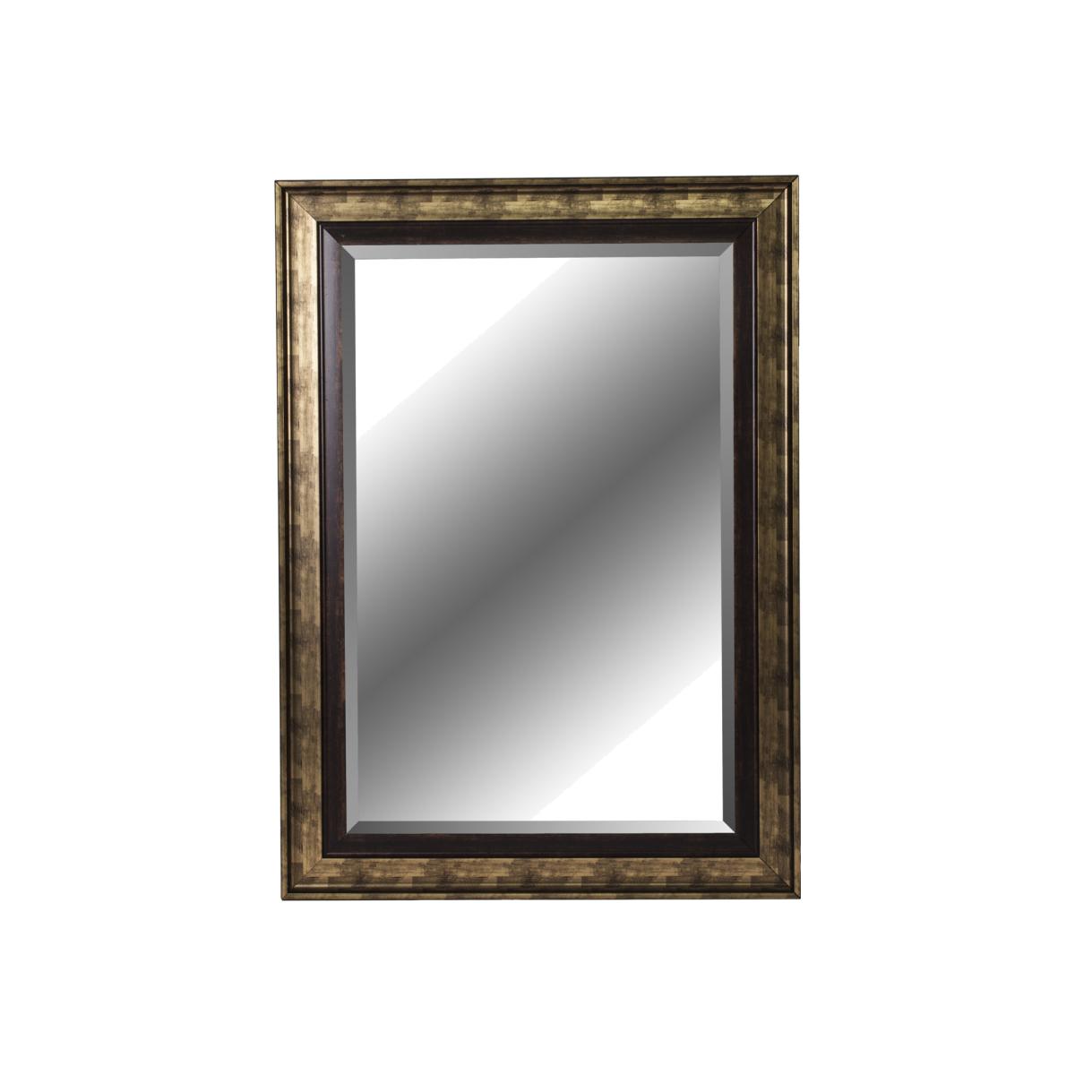 Brushed Gold Bevelled Mirror - Gold