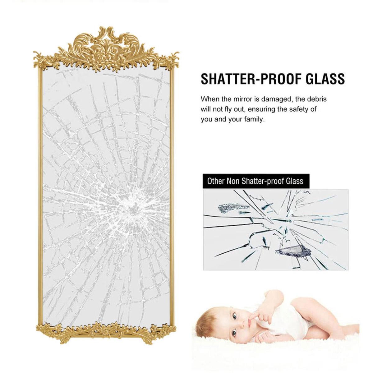Gold Metal Ornate Full-Length Mirror - Gold – image 5