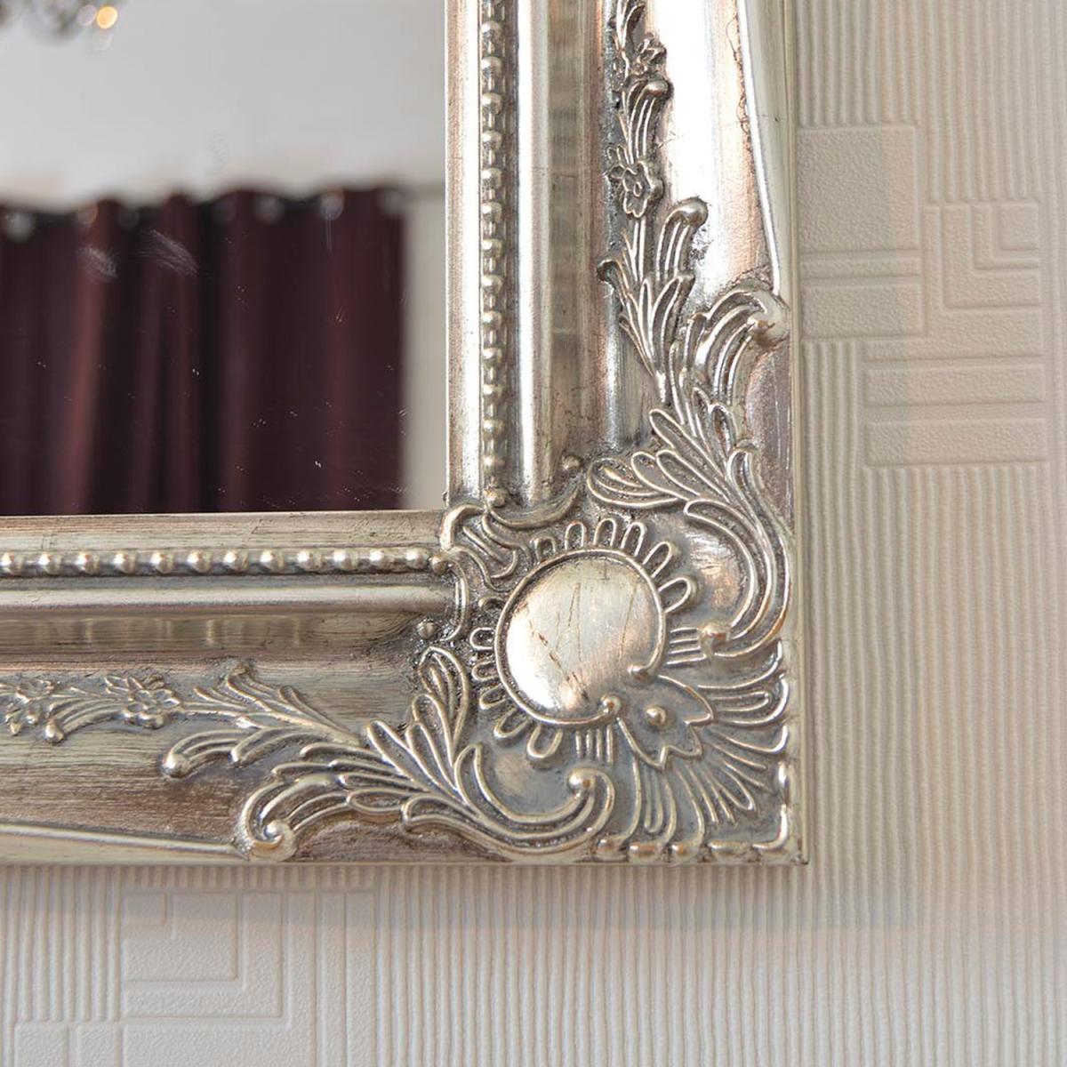 Hamilton Vintage Silver Antique Design Wall Mirror 117 x 91cm - Silver – image 3