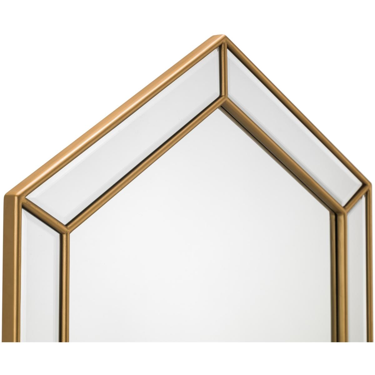 Melody Hexagonal Gold Wall Mirror - Gold – image 3