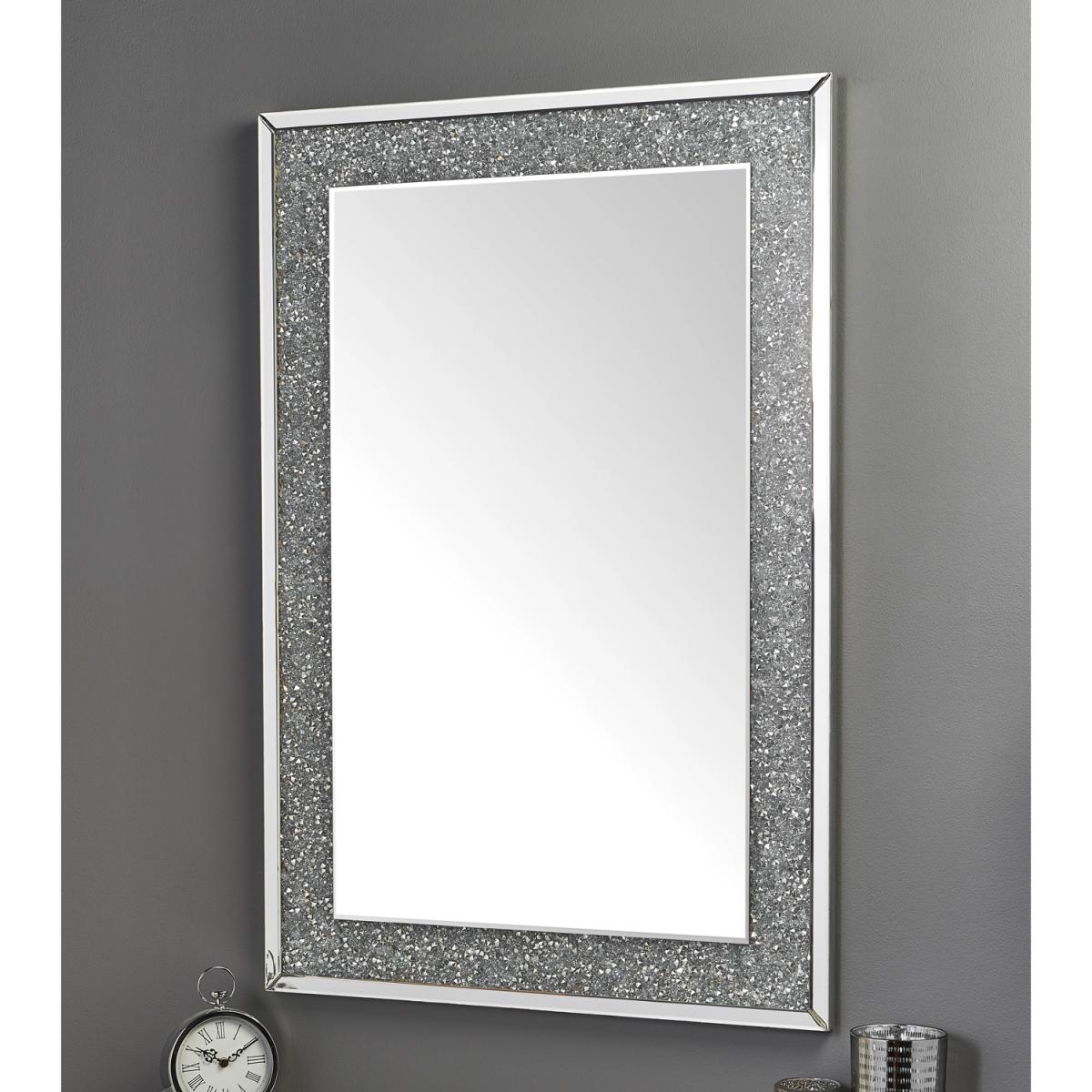 Silver Crystal Effect Mirror - Silver – image 2