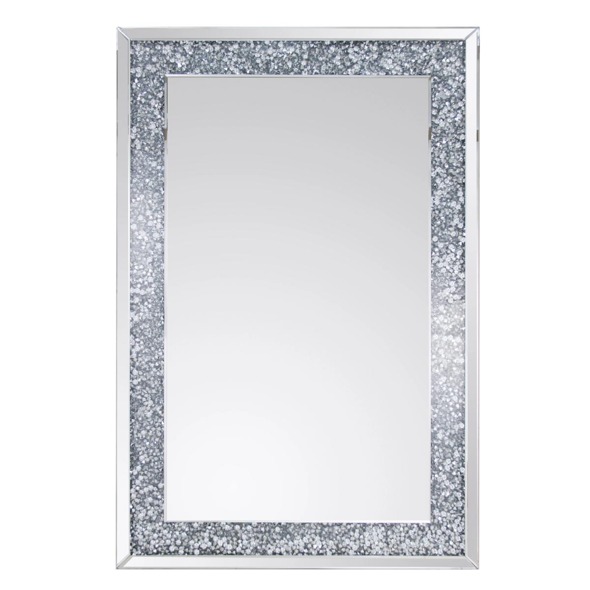 Silver Crystal Effect Mirror - Silver – image 3