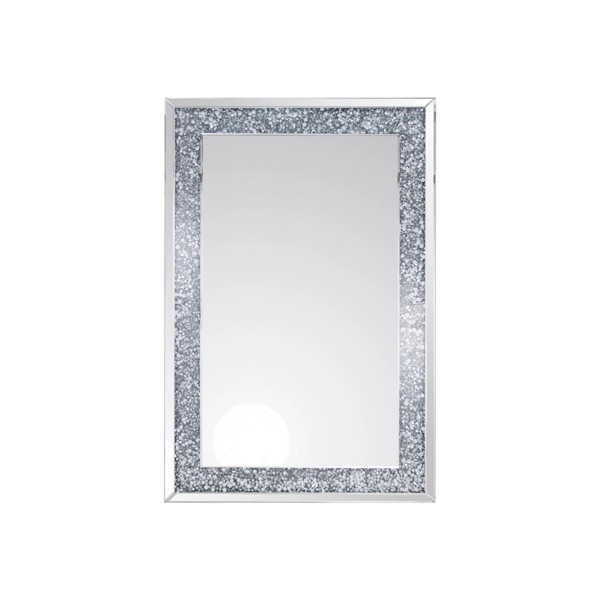 Silver Crystal Effect Mirror - Silver – image 1