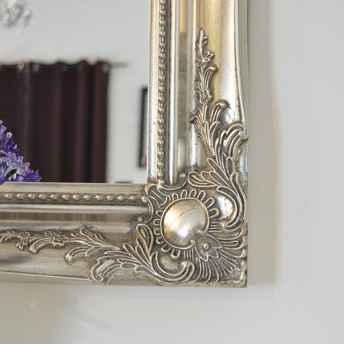 MirrorOutlet Silver Antique Ornate Design Wall Mirror 106 X 76cm - Silver – image 2