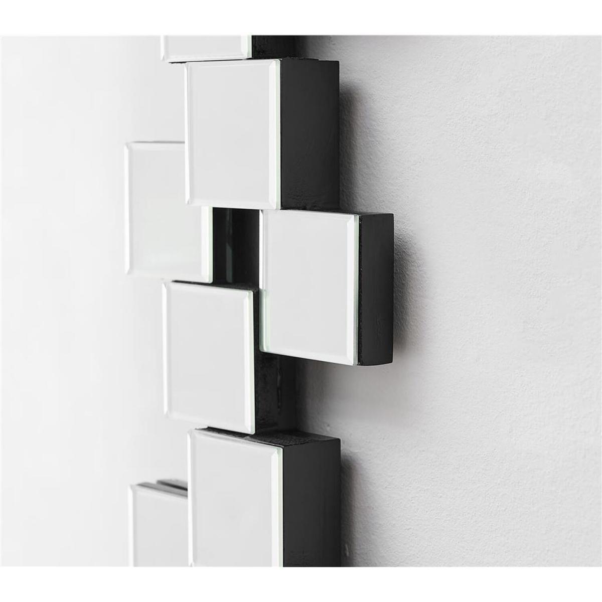 KIARA Rectangular Geometric Mirror - Silver – image 4