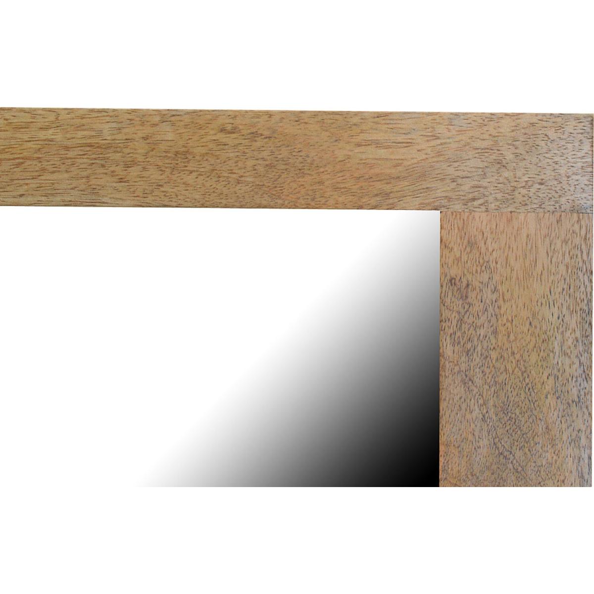 Rectangular Wooden Frame with Mirror - Brown – image 3