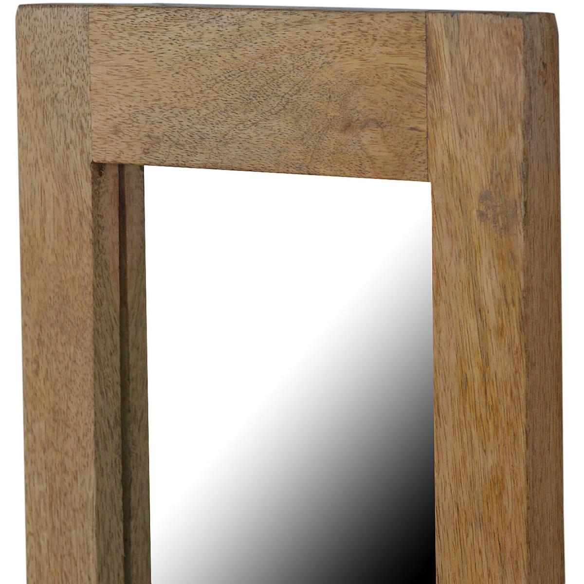 Rectangular Wooden Frame with Mirror - Brown – image 7