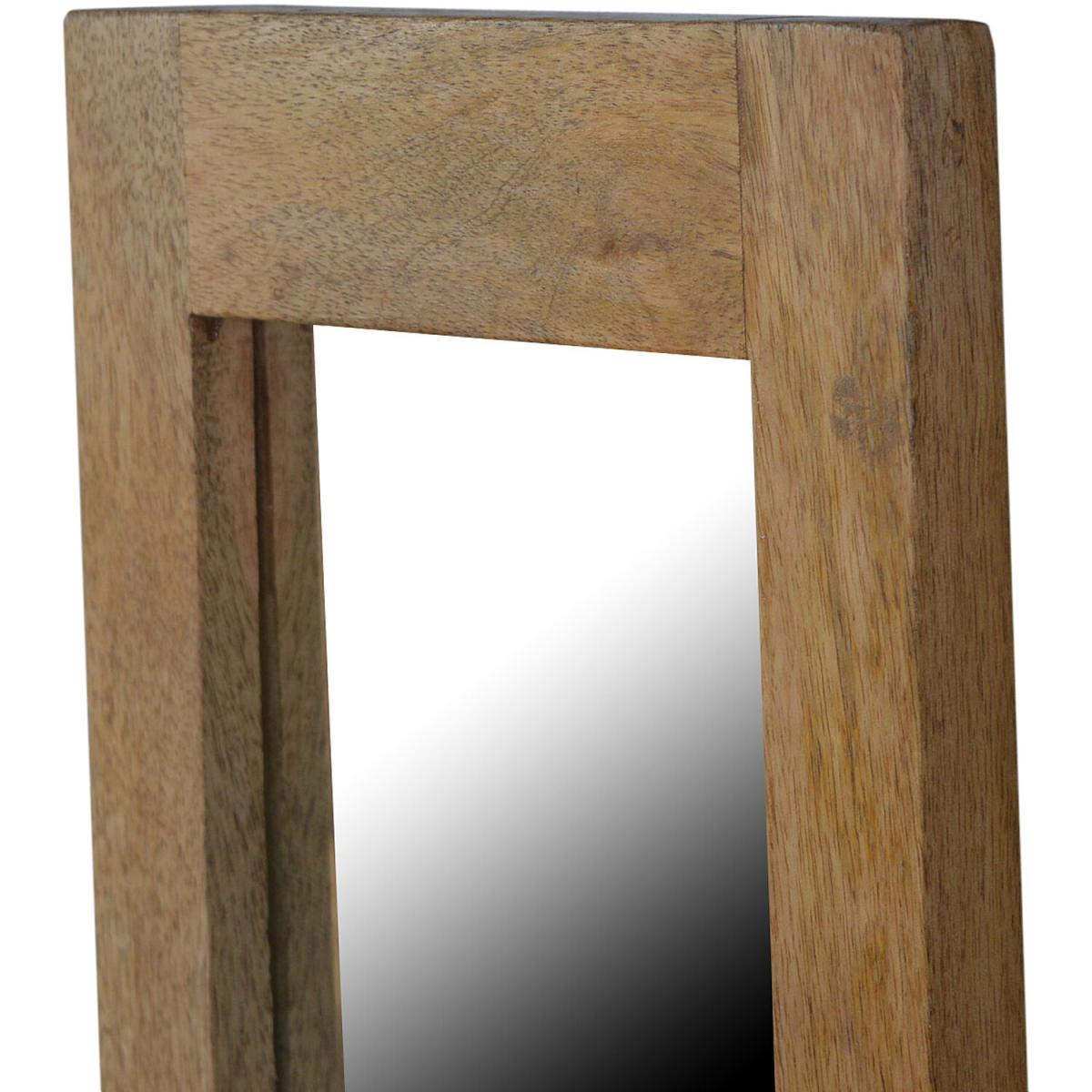 Rectangular Wooden Frame with Mirror - Brown – image 8