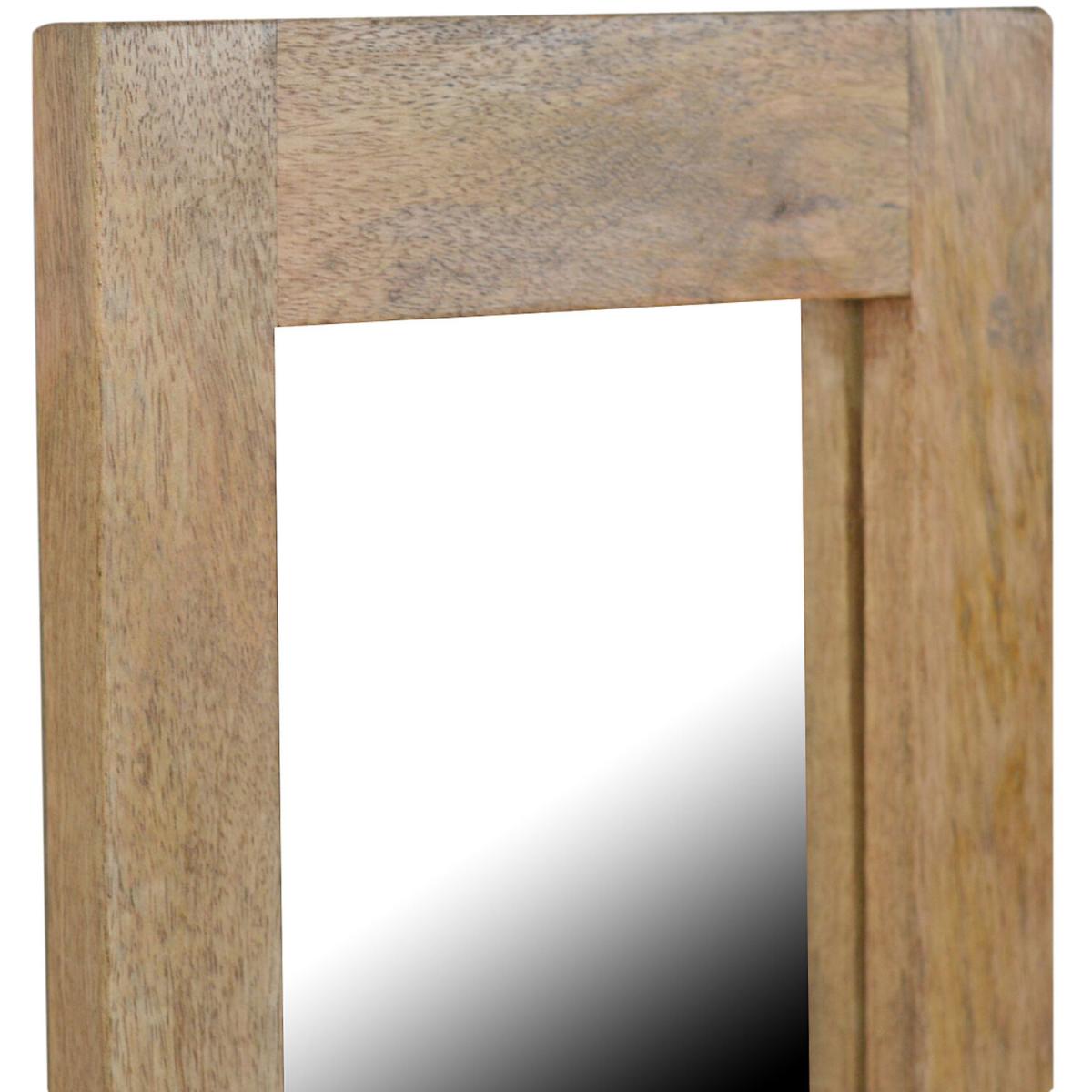 Rectangular Wooden Frame with Mirror - Brown – image 9