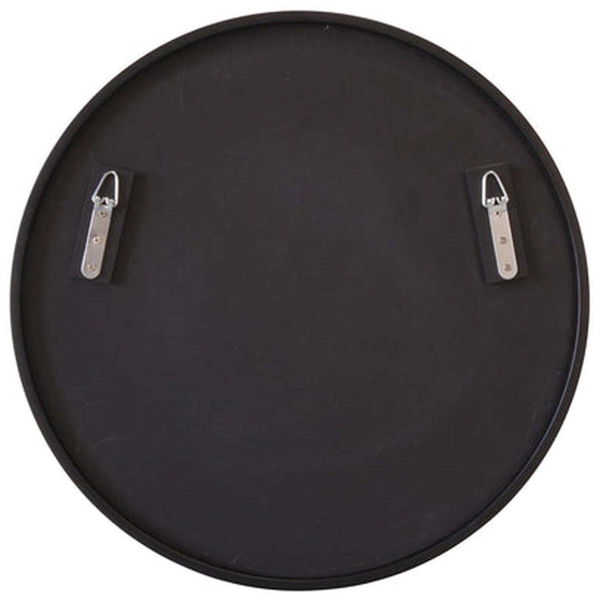 Round Black Stainless Steel Framed Mirror - 600mm - Black – image 3