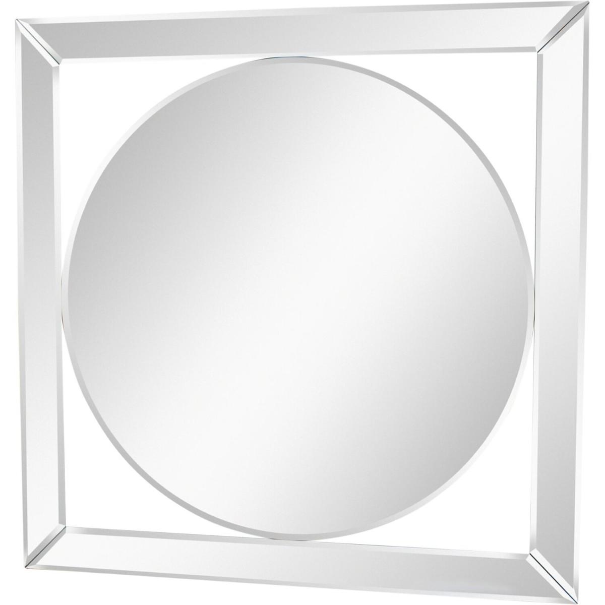 Bevelled Edge Deco Style Mirror 60cm - White – image 3