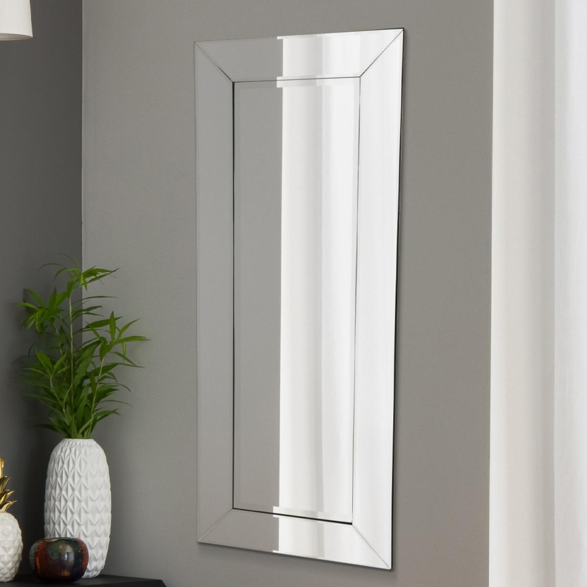 5 x Horsley All Glass Modern Dress Mirror - Silver – image 2