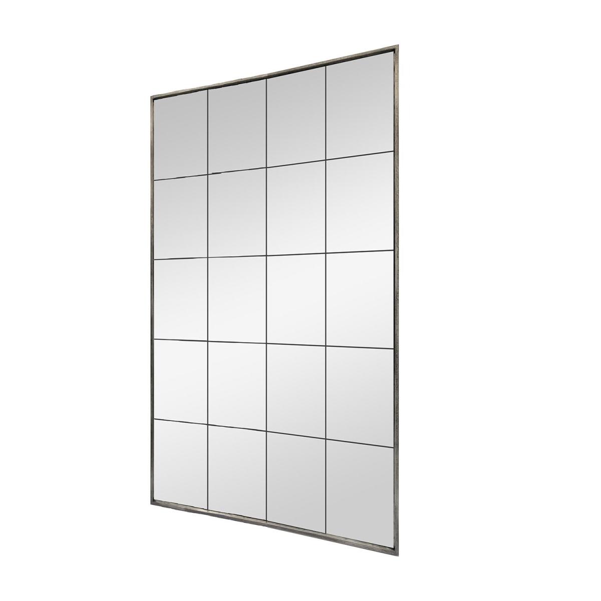 Small Rectangular Mirror - Distressed Metal – image 2