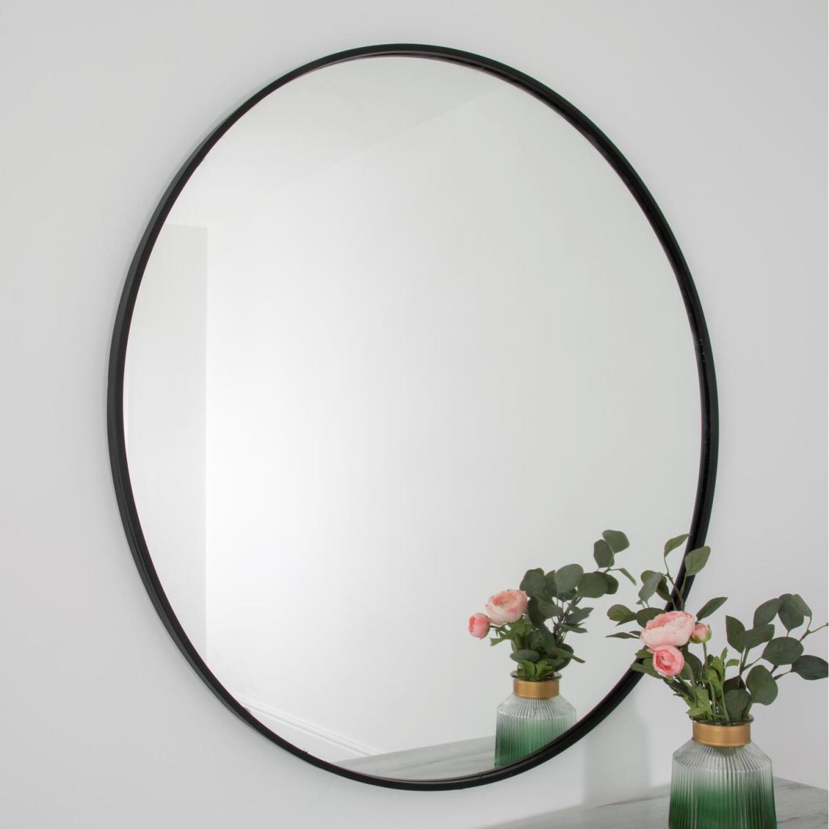 Manhattan Round Mirror (100cm) - Black
