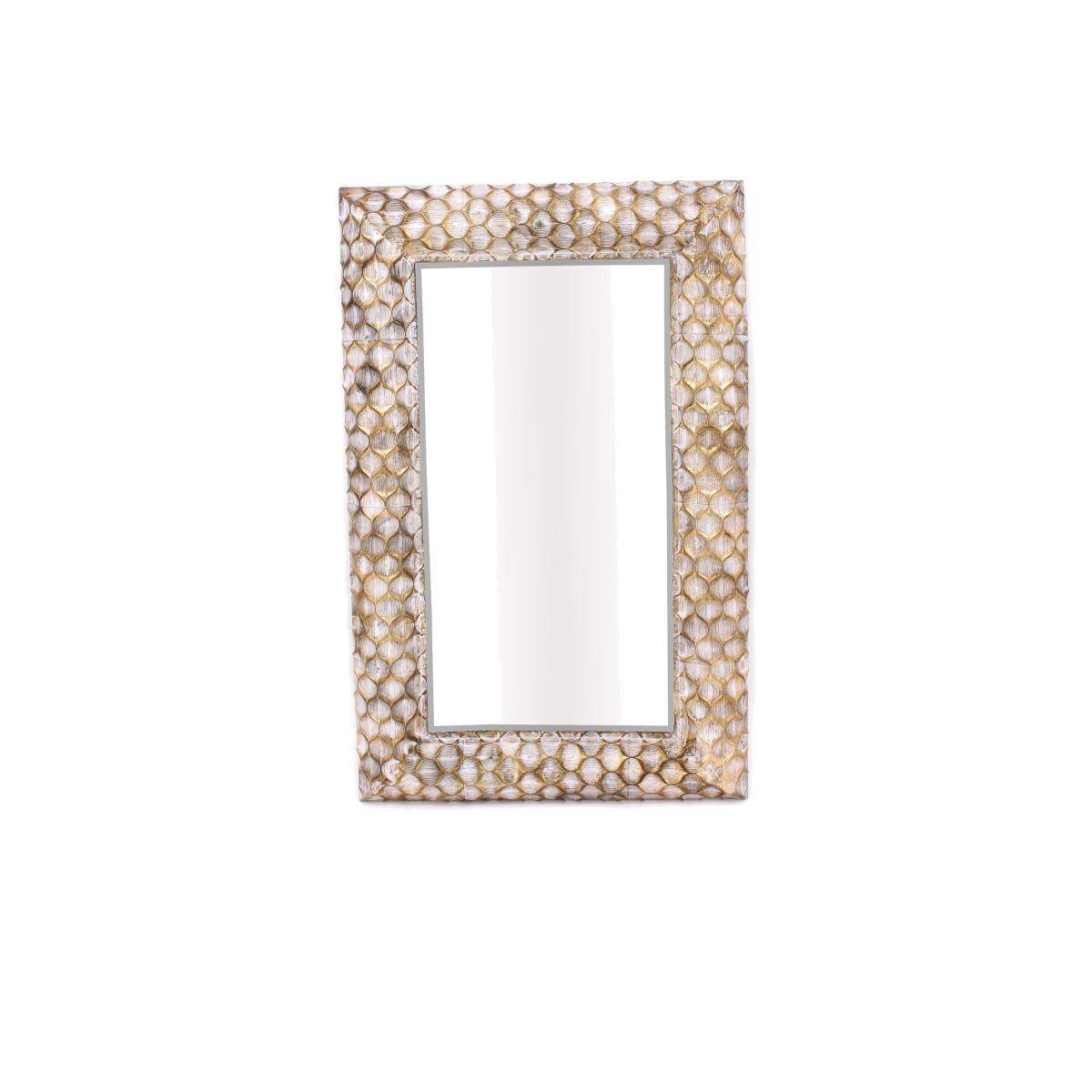 Samia Honeycomb Metal Mirror - Gold