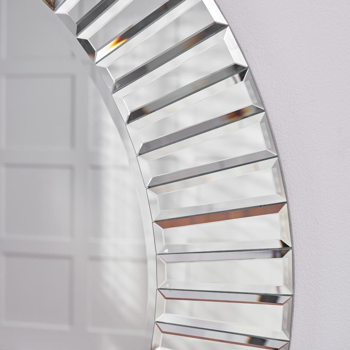 Round Bevelled All Glass Mirror - Silver – image 3