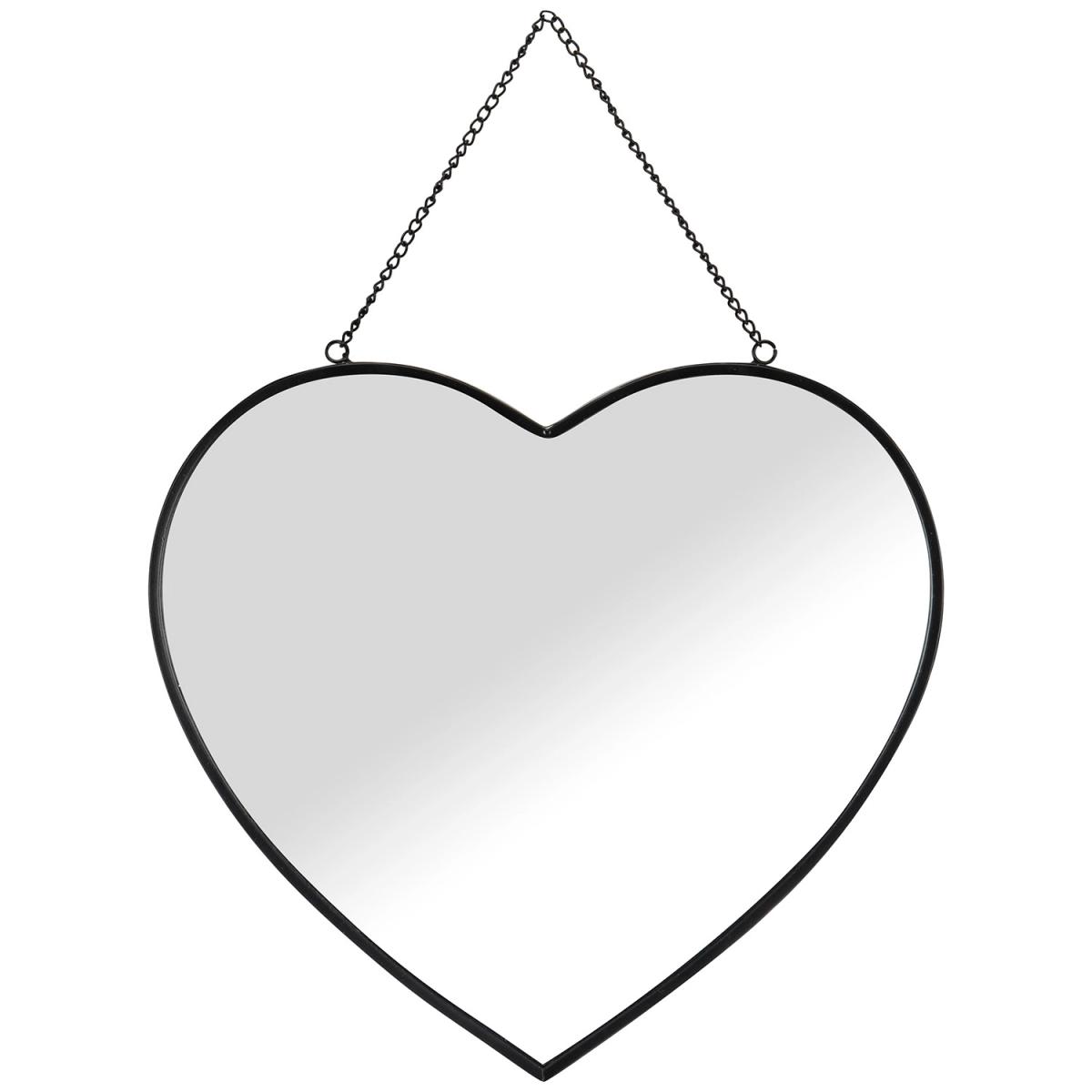 Framed Black Heart Mirror – image 3