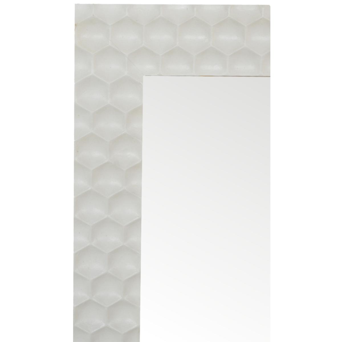 Furniture Honeycomb Mirror - White – image 4
