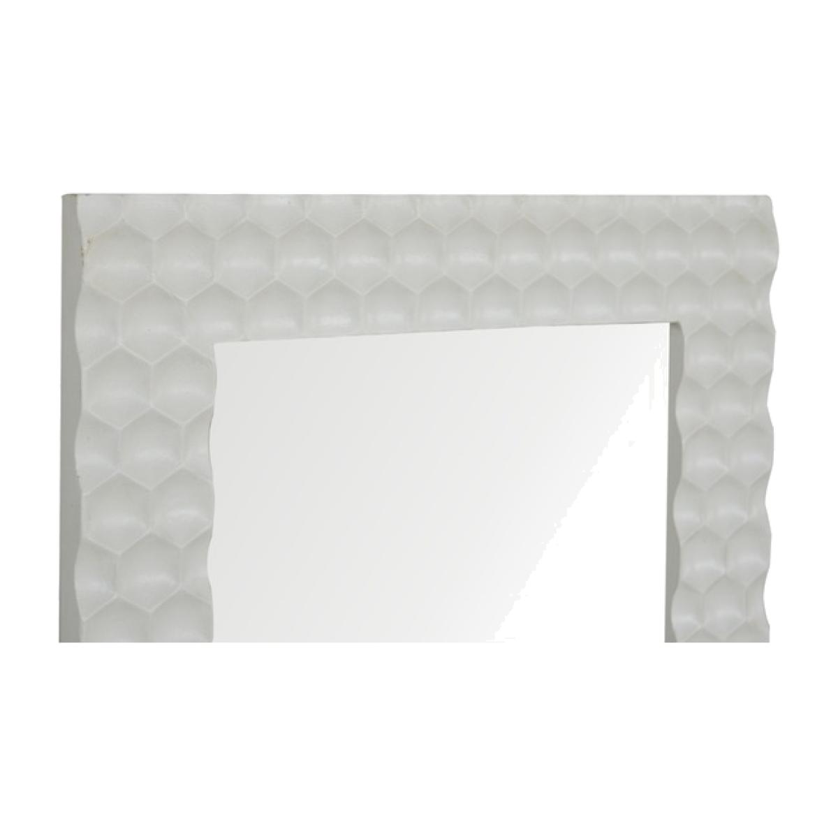 Furniture Honeycomb Mirror - White – image 1