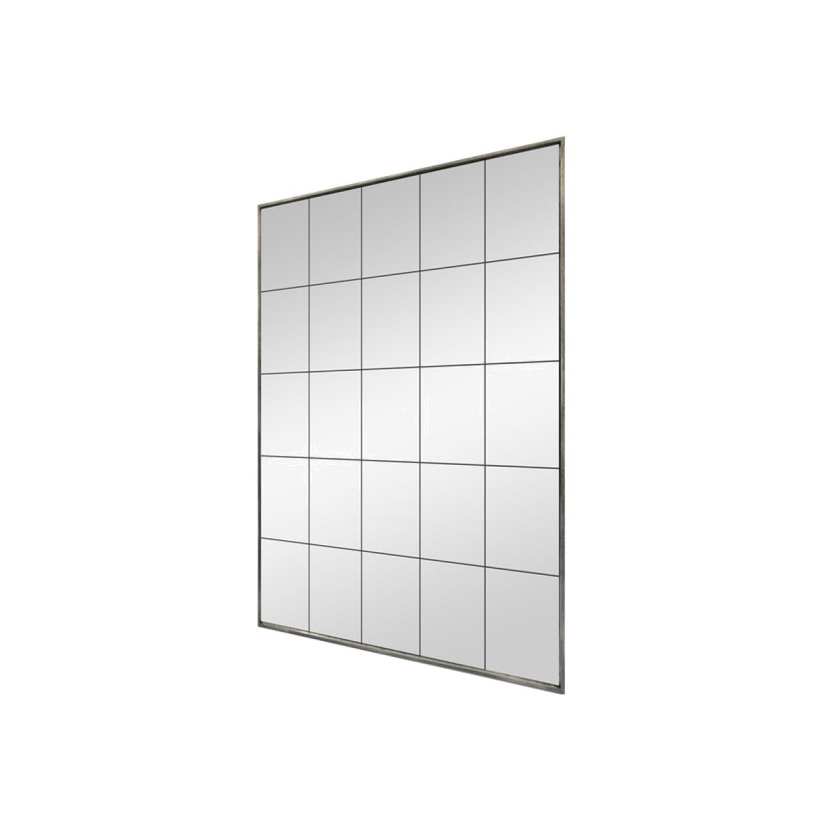 Large Rectangular Window Mirror - Distressed Metal – image 1