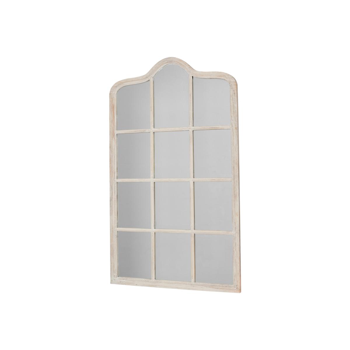 Annalise Wooden Window Mirror - Natural Wood – image 1