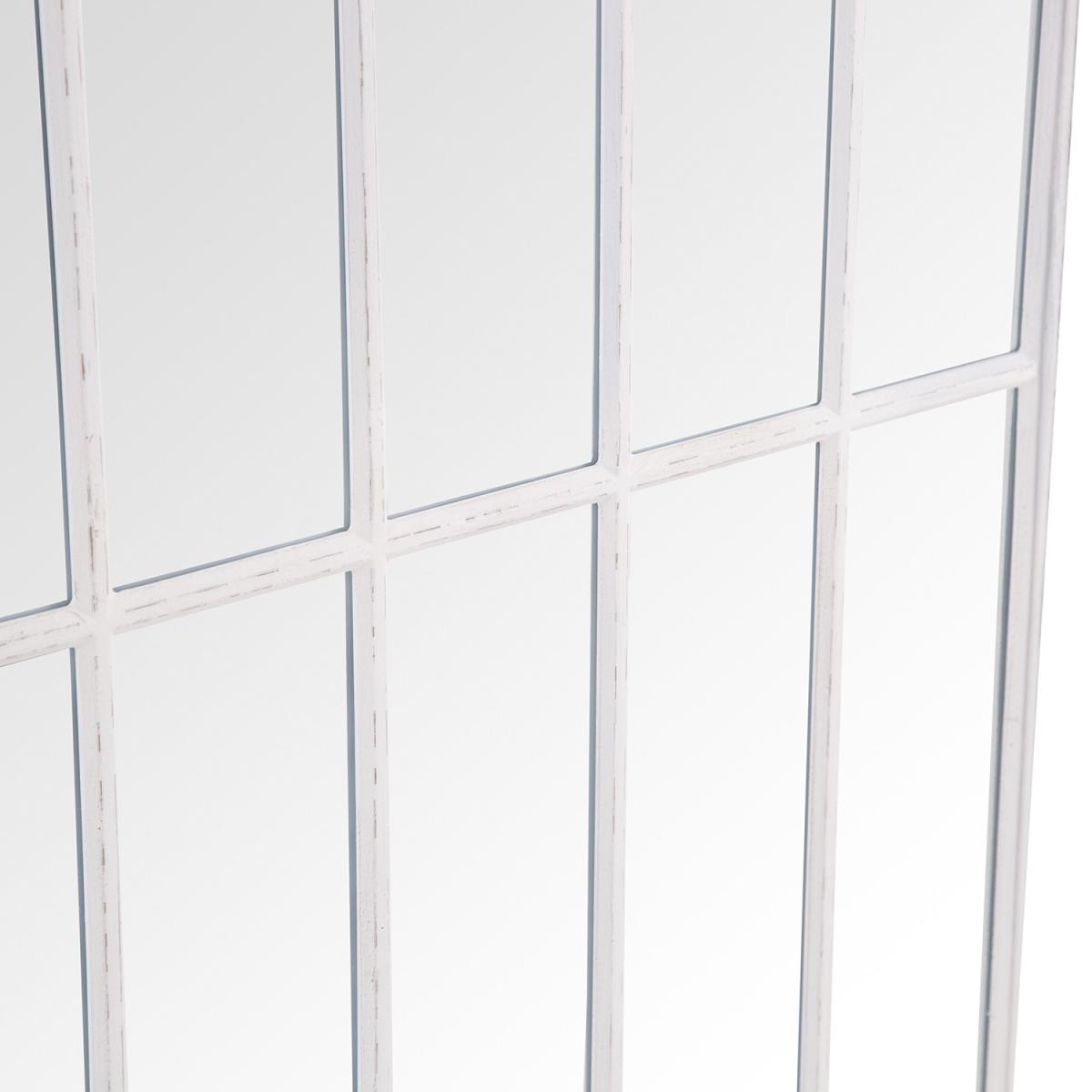 Large Arched Window Mirror - Distressed White – image 3