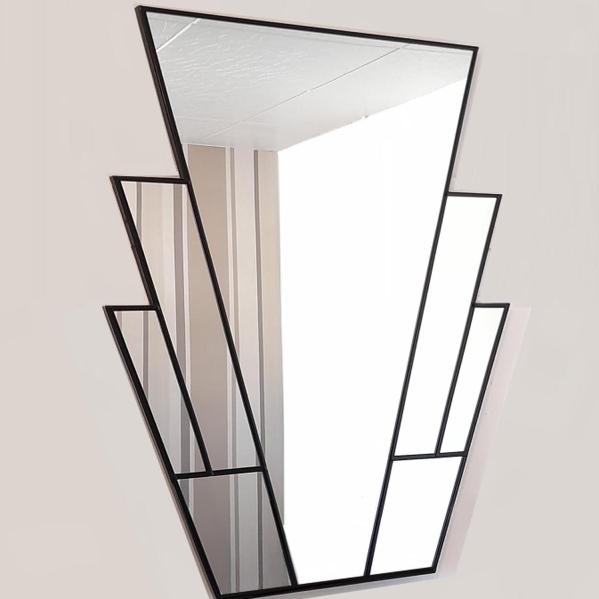 Handmade Art Deco Wall Mirror - The Acacia - Black – image 2