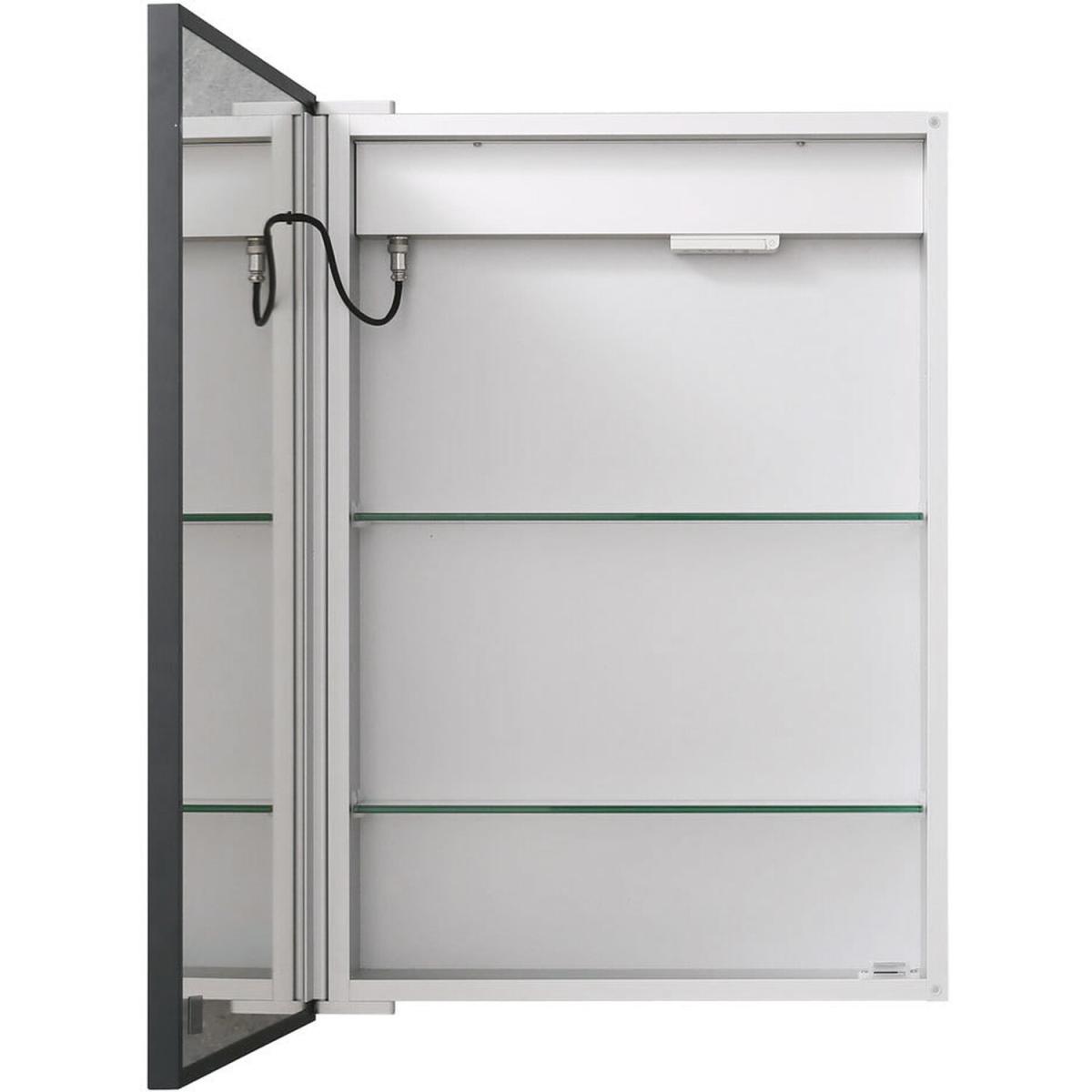 Sliding Door LED Bathroom Mirror Cabinet Wall Mounted With Storage Shelf - White – image 5