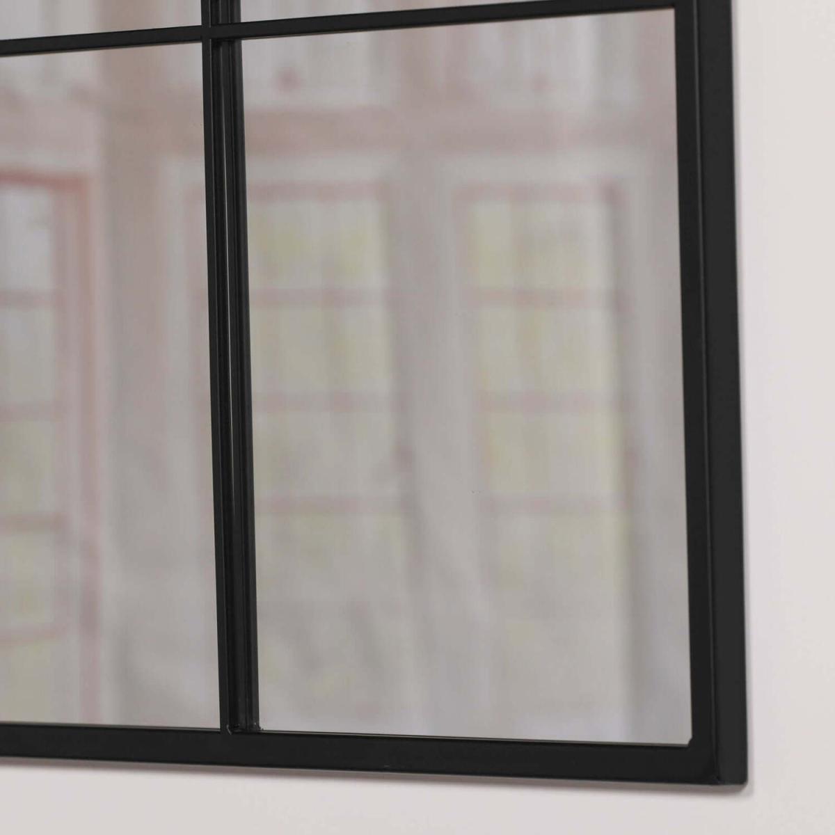 Black Square Metal Window Mirror - Black – image 2