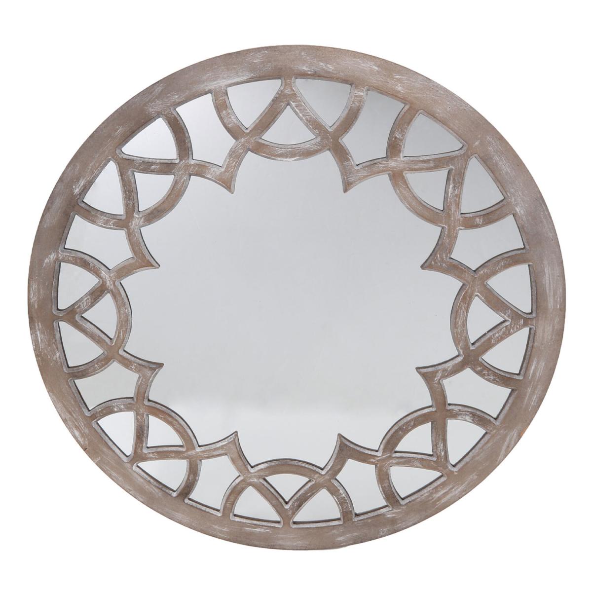 Nala Distressed Round Mirror - Grey – image 2
