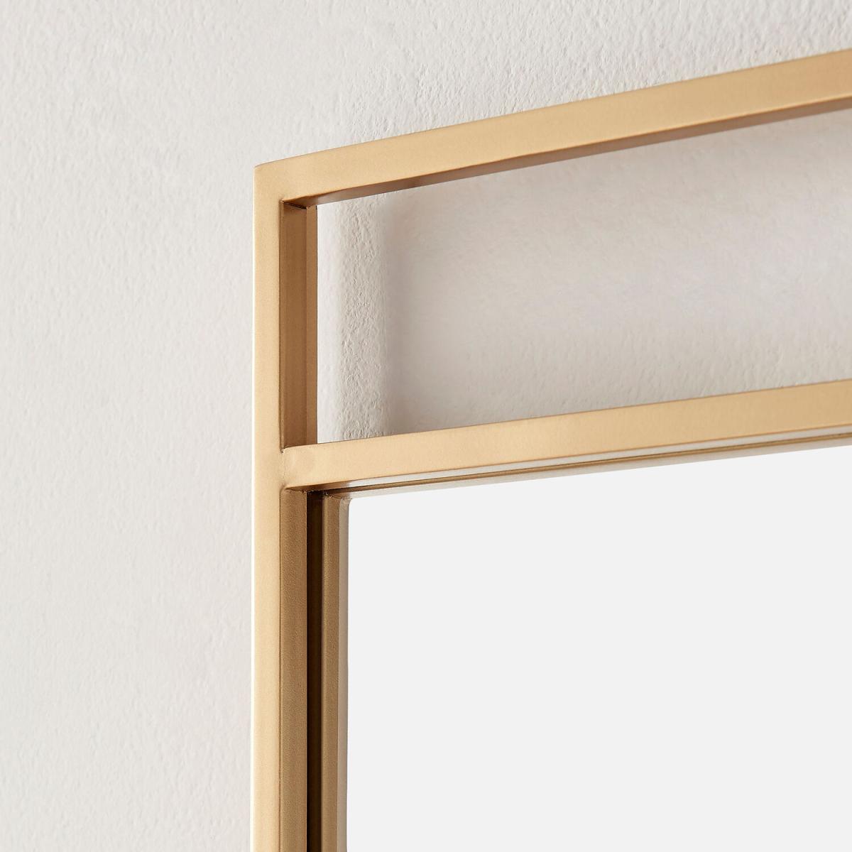 Harlow Wall Framed Mirror Rectangle With Shelf - Gold – image 6
