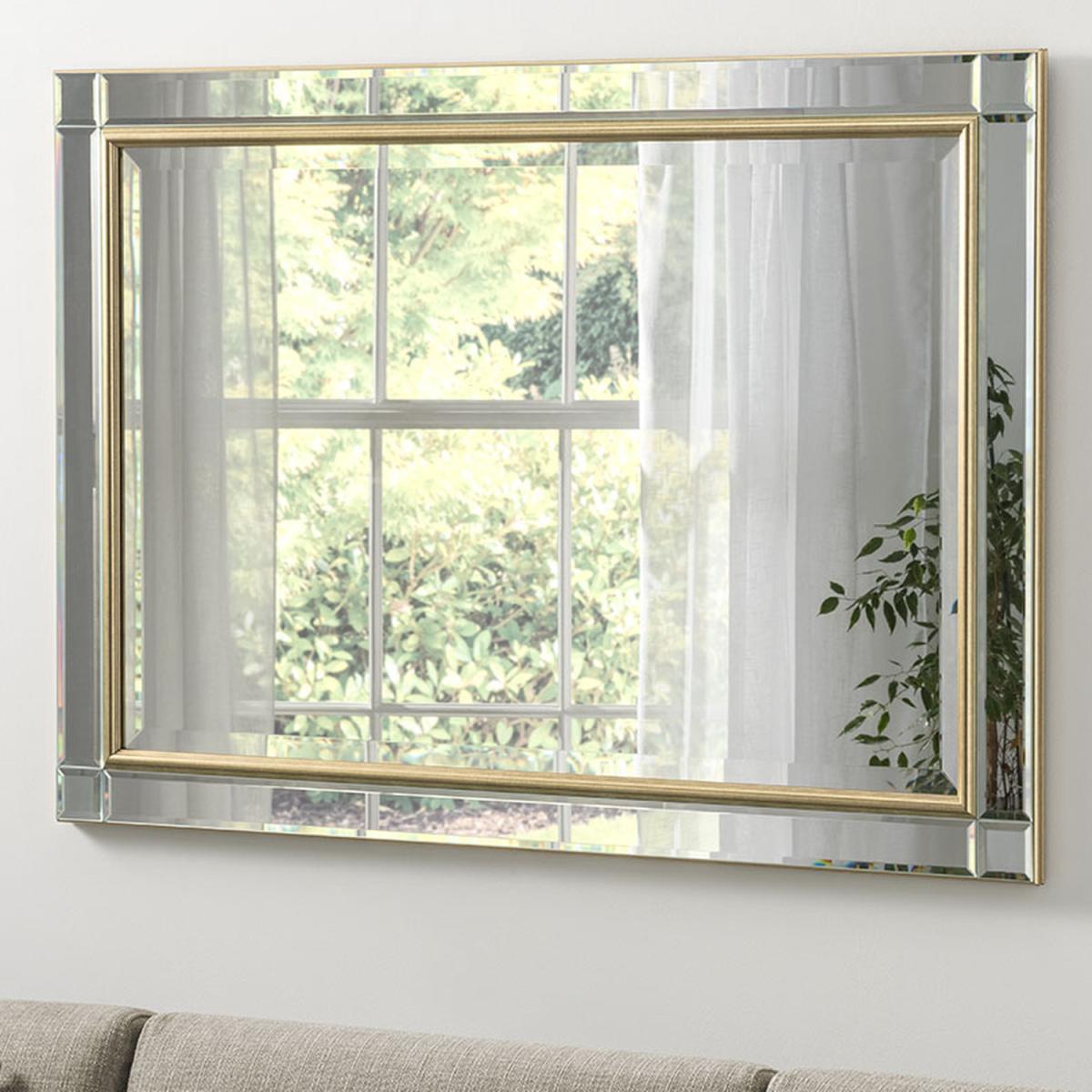 Venetian Brass Wall Mirror Bevelled - Brass / 67cm / 66cm – image 2