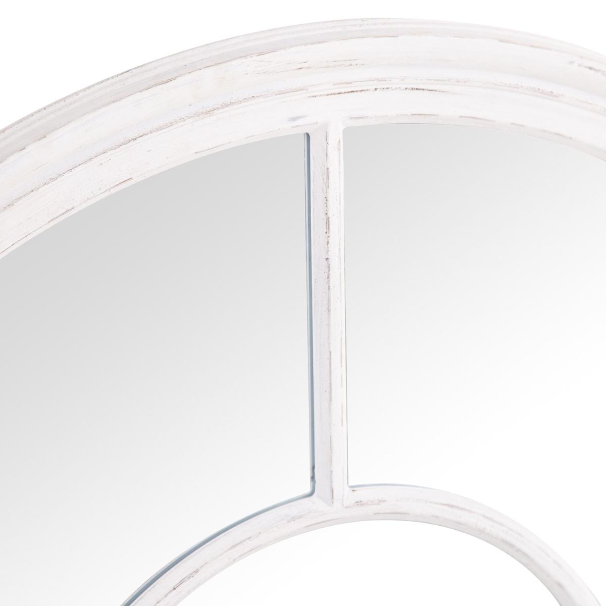 Round Window Mirror - Distressed Grey – image 5