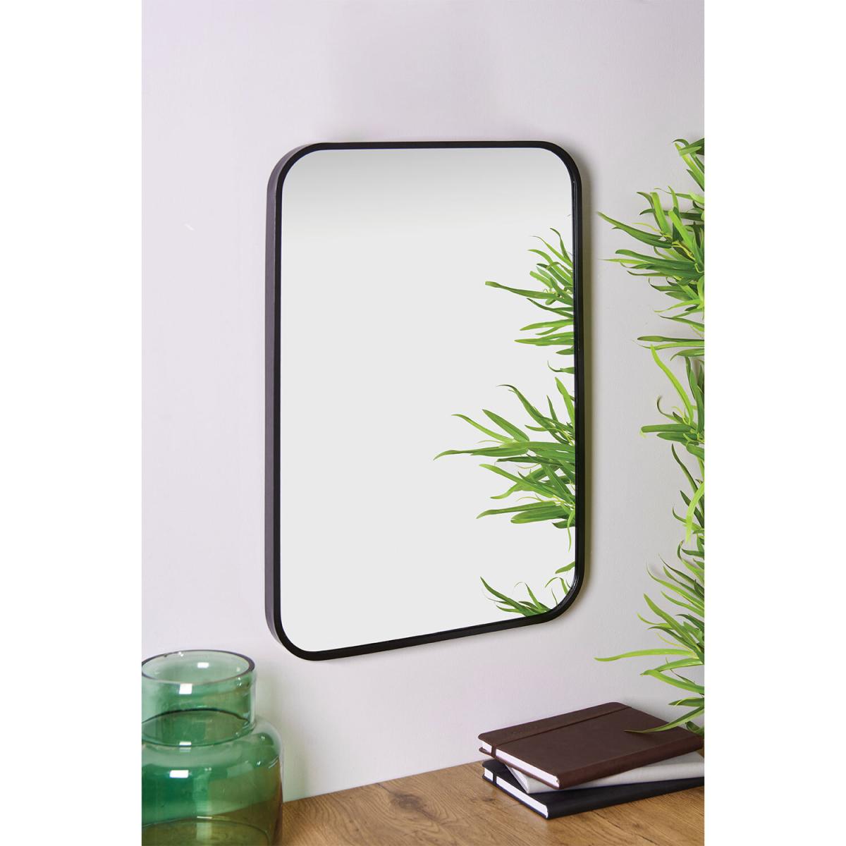 Camden Black Curved Metal Mirror – image 3