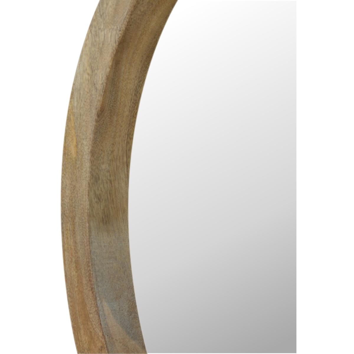 Sliding Brass Inlay Round Wall Mirror Cabinet - Orange – image 7