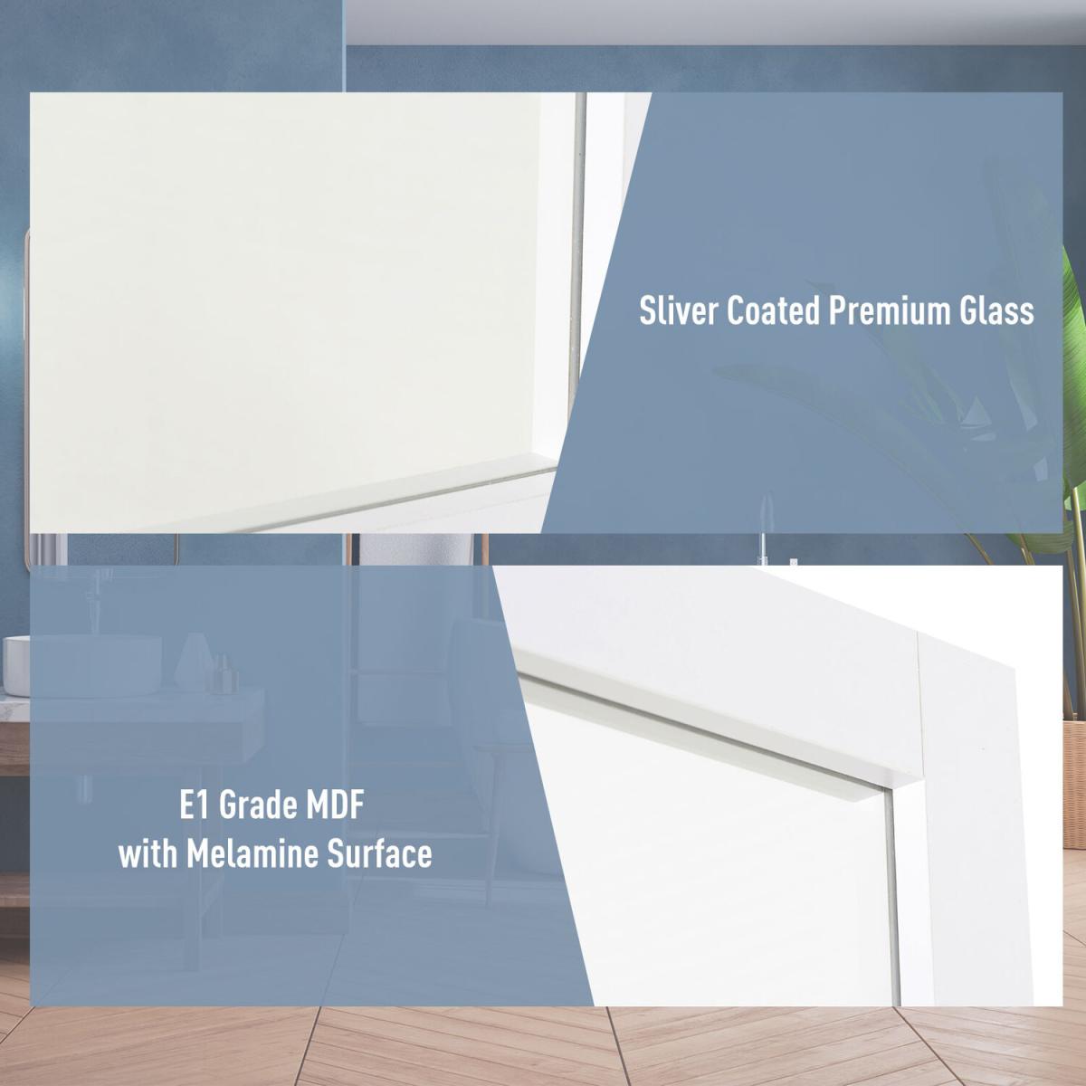 kleankin White Mirror Thick Frame – image 4