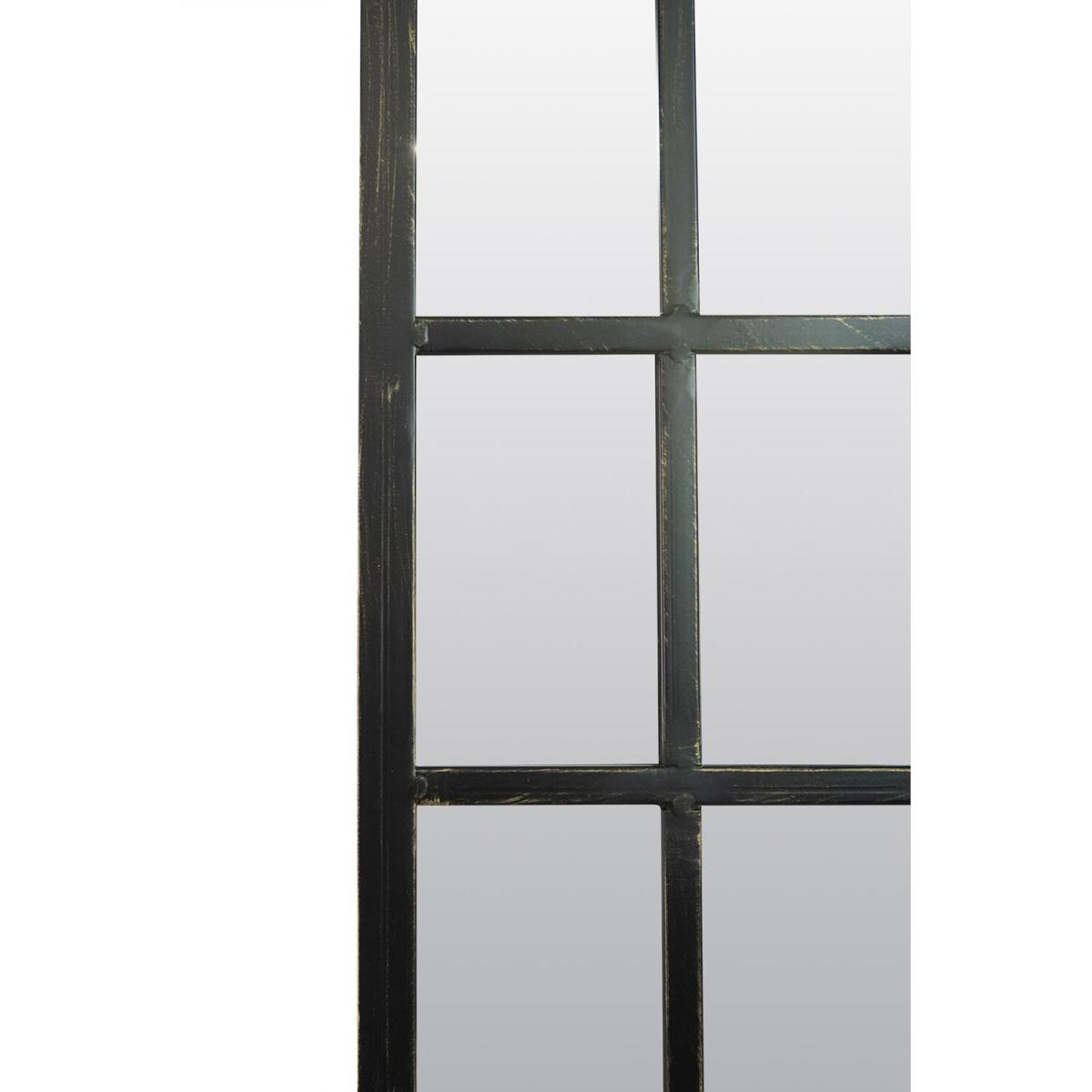 Black Large Style Metal Wall Mirror - Black – image 2