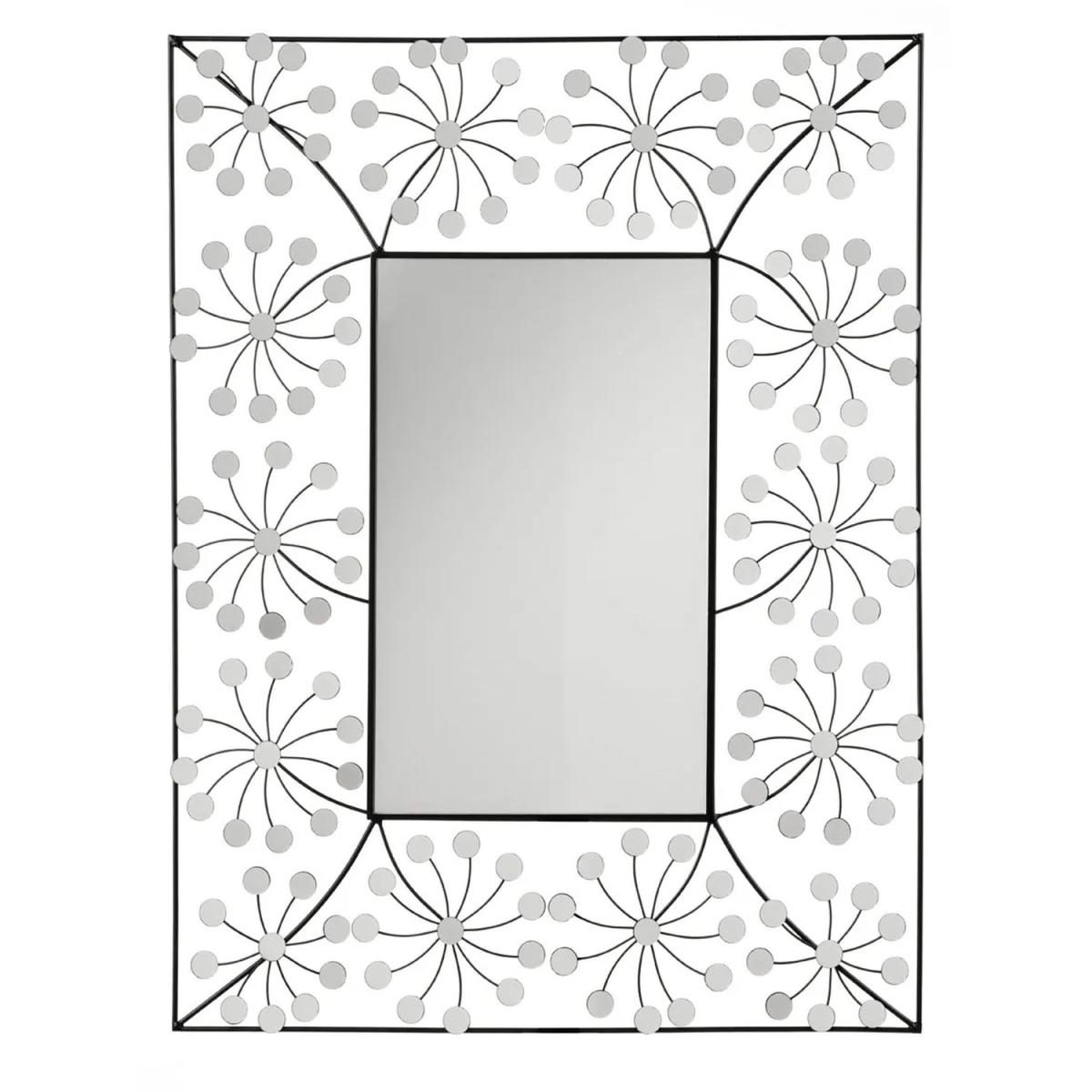 Premier Housewares Floret Metal Frame Wall Mirror - Black – image 3