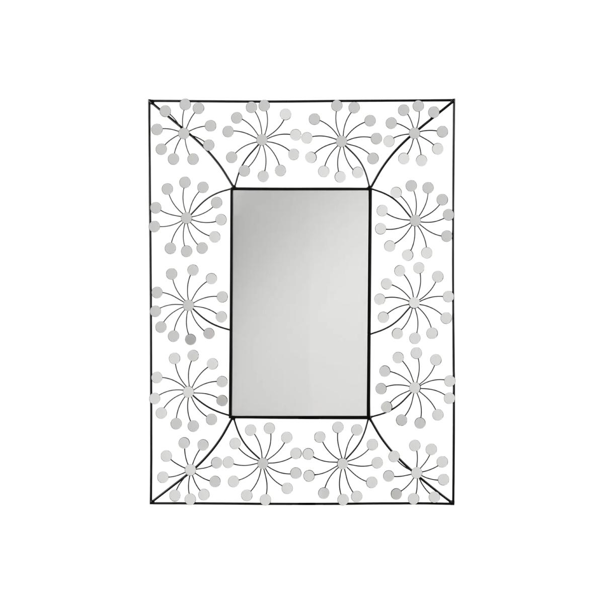 Premier Housewares Floret Metal Frame Wall Mirror - Black – image 1